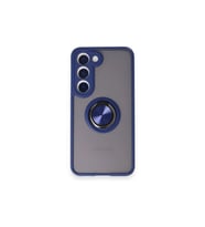 Samsung Galaxy S24 Fe Kılıf Montreal Yüzüklü Silikon Kapak - Lacivert
