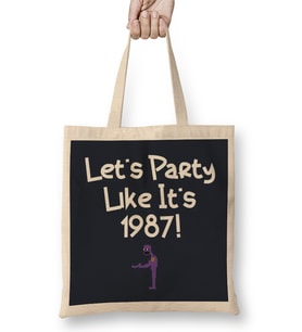 Party Like 1987 Bite Fnaf Bez Çanta Uzun Saplı