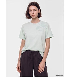LCW Modest Yeşil Soft Touch Nakışlı Bluz