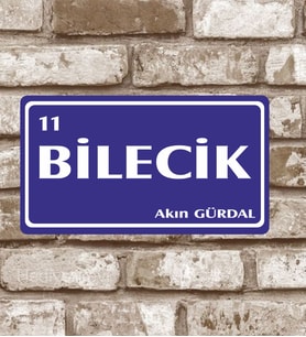Dekoratif Metal Plaka Bilecik 11 Retro Poster (29x15)