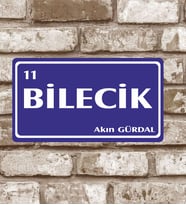 Dekoratif Metal Plaka Bilecik 11 Retro Poster (29x15)