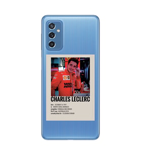 Samsung Galaxy M52 Uyumlu Charles Leclerc Desenli Şeffaf Telefon Kılıfı