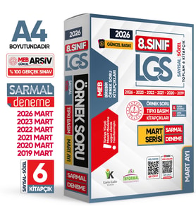 2026 8.Sınıf LGS Mart Ayı MEB Örnek Soru Tıpkı Basım 6lı Sarmal Deneme Paketi Dijital Çözümlü