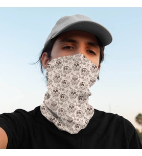 İskelet İkonlu Motorcu Boyun ve Saç Bandanası