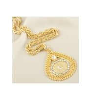 Oval Tuğra Altın Kaplama Kolye (Gümüş)