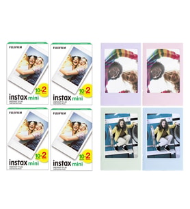 Instax mini 80'li Film ve 4 Fotoğraf Çerçevesi
