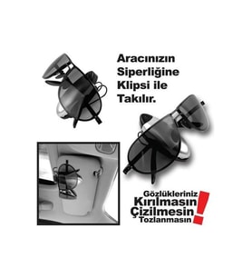 Araç Içi Gözlük Tutucu Klipsli Güneş Gözlüğü Tutucu