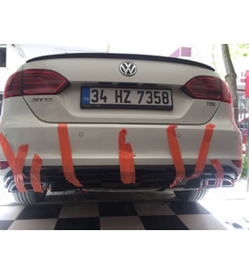 Volkswagen Jetta Makyajsız Egzoz Görünüm Difüzör (Plastik)