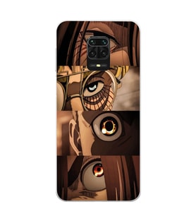 Xiaomi Redmi Note 9S - Redmi Note 9 PRO Uyumlu Attack On Titan Tasarımlı Şeffaf Telefon Kılıfı