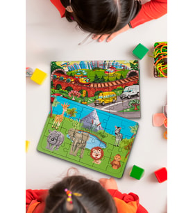 Okul Öncesi Başlangıç Yapboz Taşıtlar Ve Safari Ahşap Puzzle Set