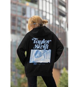 Taylor Swift Baskılı Unisex Oversize Şarkıcı Hoodie