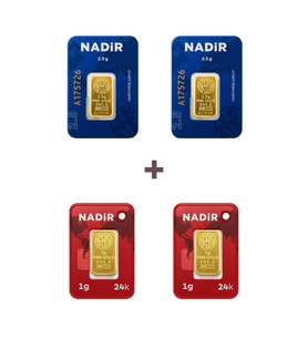 Nadir Gold 24 Ayar 7 Gram Külçe Altın (2 Adet 2,5 Gram Külçe Altın + 2 Adet 1 Gram Külçe Altın )