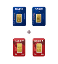 Nadir Gold 24 Ayar 7 Gram Külçe Altın (2 Adet 2,5 Gram Külçe Altın + 2 Adet 1 Gram Külçe Altın )