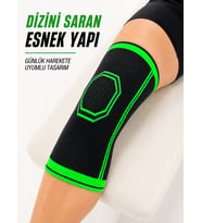Sporcu Dizlik Esnek Örme Diz Koruyucu Nefes Alan Hafif ve Konforlu Tasarım