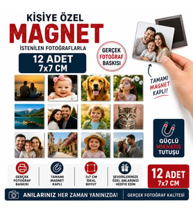 12 adet MAGNET-istediğiniz fotoğraflarla (komple magnet)
