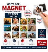 12 adet MAGNET-istediğiniz fotoğraflarla (komple magnet)
