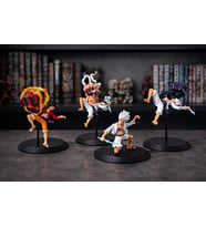 4'Lü One Piece Monkey D. Luffy Mini Aksiyon Figürü – Saldırı Pozları Serisi  10×6,5 cm Anime Figür