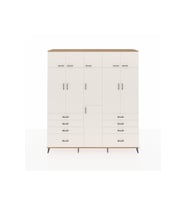 Hyperion Gardrop 8 Raflı 8 Çekmeceli 3 Askılı 220x44x243 Çam-Aytaşı/Aytaşı