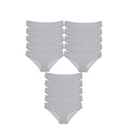 15 adet Süper Eko Set Likralı Kadın Slip Külot Gri