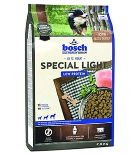 Bosch Special Light(Kilolu) Ekstra Düşük Kalorili Mini ve Orta Irk Köpek Maması 2,5 Kg