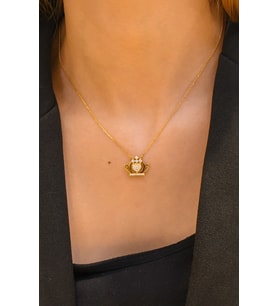 KALPLİ KRAL TACI KOLYE 22 AYAR A039563