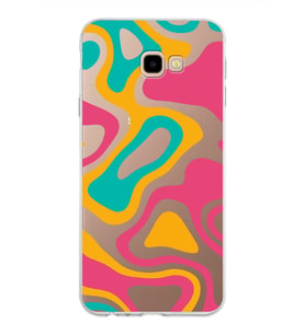 Samsung Galaxy J4 Plus Kapak Renkli Desen Tasarımlı Şeffaf Silikon Kılıf