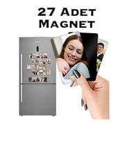 Resimli Buzdolabı Magneti 27 adet Kişiye Özel