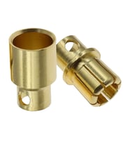 8mm Altın Kaplama Banana Dişi Erkek Soket 120A Pil Batarya Lion Bullet Plug Kablo Konnektör ESC Moto