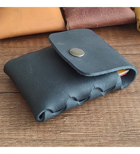 Sumerianwallet Deri Minimalist Kartlık Siyah (Anahtarlık Hediye )