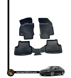 Skoda Super B 2015+ 3D Havuzlu Araca Özel Oto Paspas