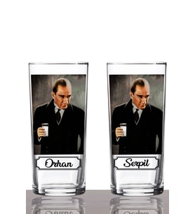 Kişiye Özel 2'li Atatürk Rakı Bardağı