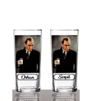 Kişiye Özel 2'li Atatürk Rakı Bardağı