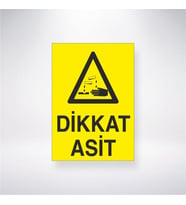 Dikkat Asit 21x28 Arkası Yapışkanlı Levha