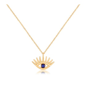 EMILIANO JEWELLERY SİLVER 925 AYAR ZİRKON TAŞLI GÖZ DESENLİ KOLYE