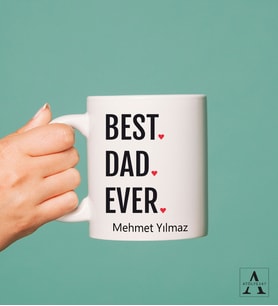 Kişiye Özel Best Dad Evet Babalar Günü Tasarım Kupa