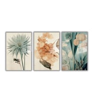 Temperli Gerçek Cam Tablo Seti Boho Pastel Çiçek Tasarımı