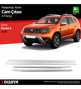 Dacia Duster Krom Cam Çıtası 4 Prç. 2018-2024