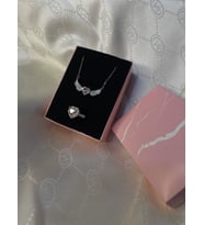 Melek Kanatlı Love Kolye ve Pandora Yüzük Set