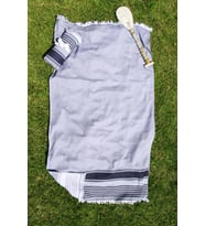 %100 Pamuk 90x160 Desenli Plaj Havlusu (Lacivert)