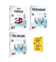 TYT Türkçe Paragraf ve Dilbilgisi Soru Bankası 3lü Set
