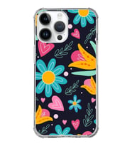 PrintiFy Apple iPhone 14 Pro Uyumlu Retro Color 1 Baskılı Şeffaf Köşe Korumalı Antişok Kılıf
