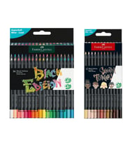 Faber Castell Black Edition 36 Renk Kuru Boya ve 12 Renk Skin Tones İkisi Birarada Set