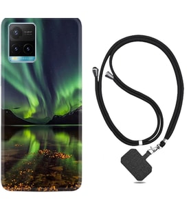 Vivo Y11S Y21S Y20 Y20S Y70 Kılıf Boyun Askılı Silikon Kuzey Işıkları 1327