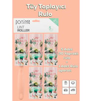 Porsima 3106 Kedi Köpek Tüy Toplayıcı Rulo + 4 Adet Yedek Rulo Somon