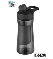 Uzspace Manyetik Kapaklı 530 ml Silikon Gövde Tritan Su Matarası (Siyah)
