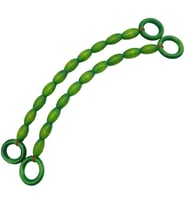 Angel Çanta Aksesuar 20 mm Oval Ahşap Boncuklu 40 cm Yeşil Renk Çanta Sapı