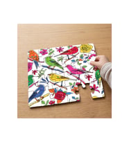 Renkli Kuşlar Tasarımlı 24 Parça Ahşap Çocuk Puzzle MPK1021