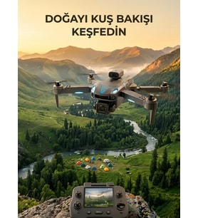 Uzaktan Kumandalı Çift Kameralı Hobi ve Fotoğraf Drone'u