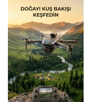 Uzaktan Kumandalı Çift Kameralı Hobi ve Fotoğraf Drone'u