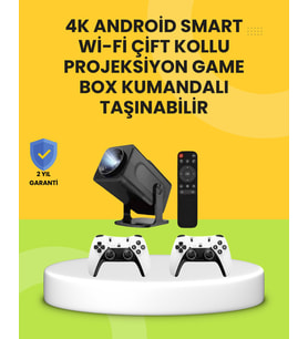 Northcity HCS350pro Android 11 Mini Projektör - 1080P 450 ANSI 4K Destekli Ev Eğlence Cihazı